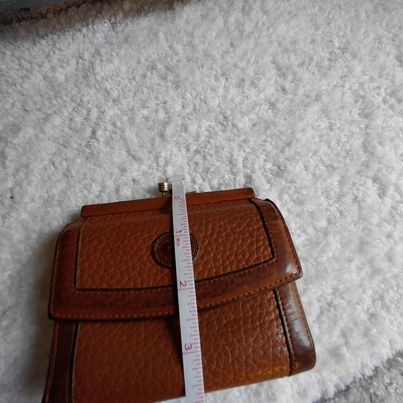Vintage Dooney & Bourke Leather Wallet Brown ORGANIZER W/ KissLock Coin USA - Picture 8 of 8